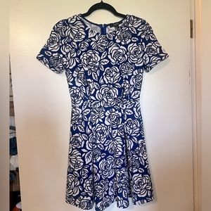 Juniors dress Forever 21 small blue and white